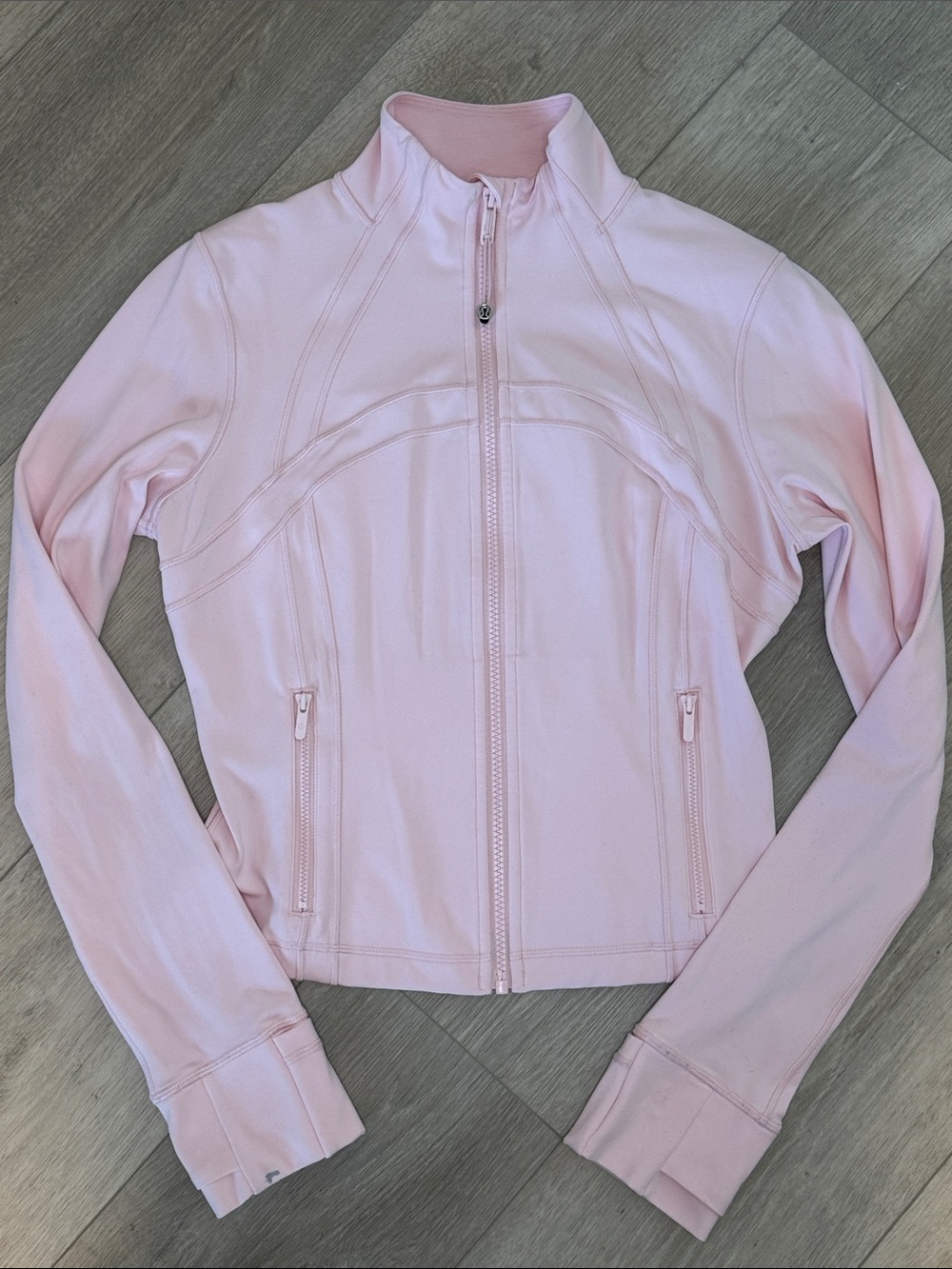 lululemon athletica Pale Pink Full-Zip Nulu Define Crop Jacket
